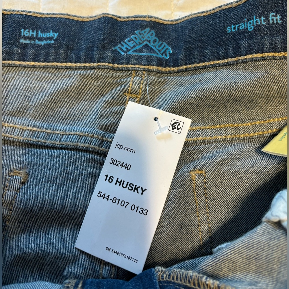THERE ABOUTS DENIM JEANS BOYS 16 Husky NWT Adjustable Waist‎ - Picture 4 of 8